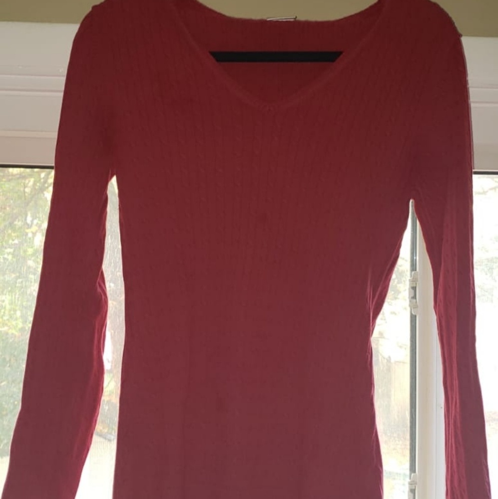 Red maternity sweater